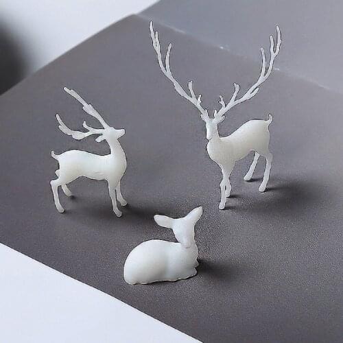 Decoration Resin Terrarium Fairy Garden Making Resin Art Supplies DIY 3D Deer Crystal Epoxy Filling Model DIY Stereo Filler