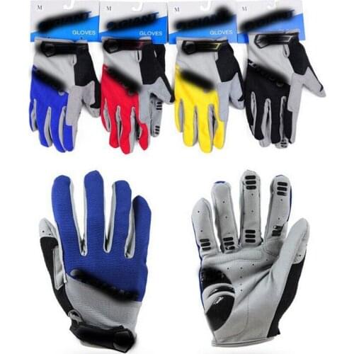 Outdoor Sports Gel Padded Non-slip Full Finger Gloves Men & Womens Running Bike Cycling Bicycle Riding Racing Mittens Shockproof