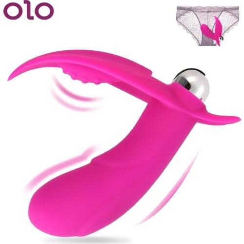 OLO Wearable Vibrator Dildo Vibrating Panties Vaginal Massage 10 Speed G Spot Clitoris Stimulator Sex Toys for Women Masturbator