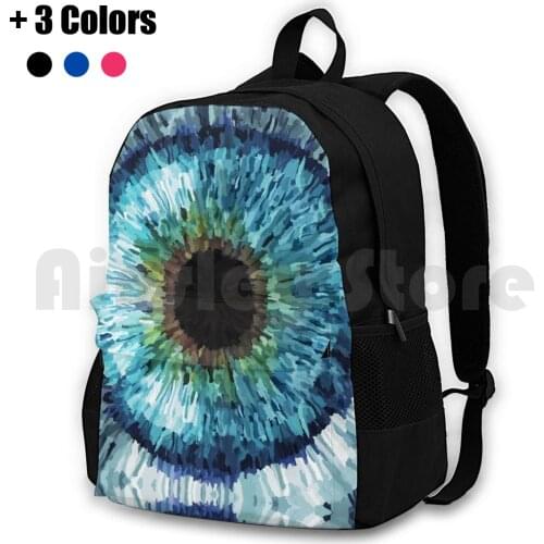Inseyed Outdoor Hiking Backpack Waterproof Camping Travel Eye Eyes Sauron Hippye Vintage Old Scary Creepy Stroke The Strokes