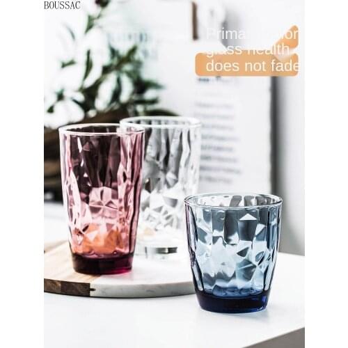High-end Stained Glass Cup Crystal Diamond Coffee Cup Home High-end Restaurant Drink Juice Cup Water Cup Gift Box Gift Set