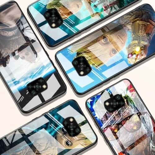 Groot Marvel Avengers for Xiaomi POCO X3 NFC F3 M2 X2 F2 Redmi K30 Redmi Note 9 Pro Luxury Tempered Glass Phone Case Cover
