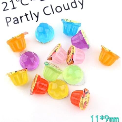 10pcs 10MM DIY resin mini 3D jelly charms pendants kawaii cabochon ornament craft decoration fashion jewelry making