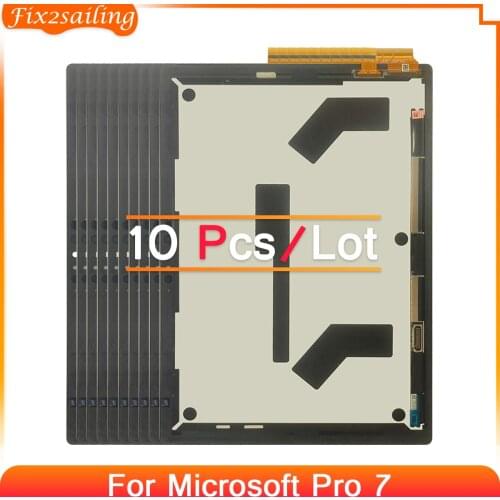 10Pcs/Lots LCD For Microsoft Surface Pro 7 1866 Display Touch Screen Digitizer Replacement Assembly Tablet New 100% Tested