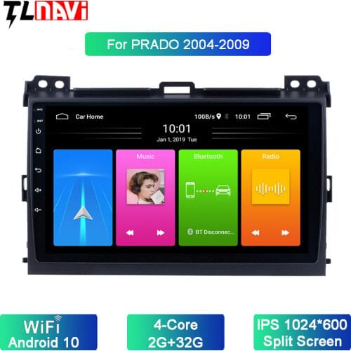2.5D IPS Screen Android 10 Car DVD Radio Multimedia for 1Toyota Prado 120 2004-2009 Car auto radio Navigation GPS stereo