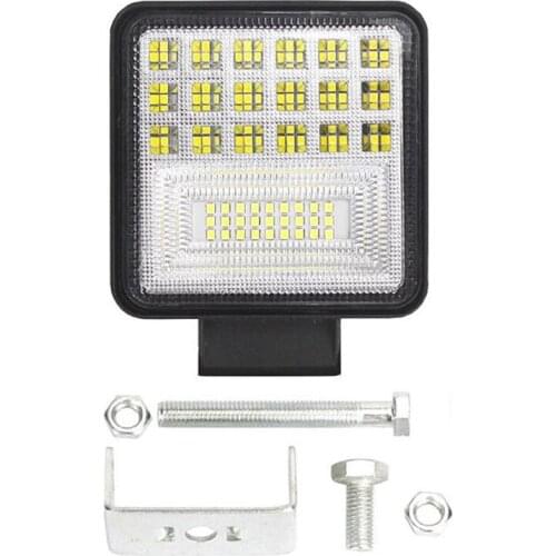 400W 6000K 4 LED Work Light Bar Flood Spot Beam Offroad Car Truck Daylight High beam Lamp Cross-country For SUV Driving Fog Bulb