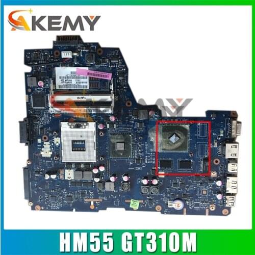 AKEMY Laptop Motherboard For Toshiba Satellite A660 A665 NWQAA LA-6062P K000109850 HM55 GT310M Graphics DDR3 Main board works