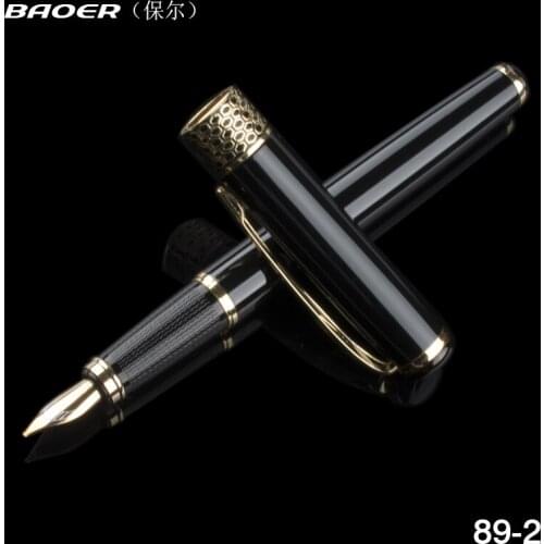 Baoer 68 High quality Fountain pen metal Golden Clip luxury pens Office & School Supplies Writing Metal gift pen