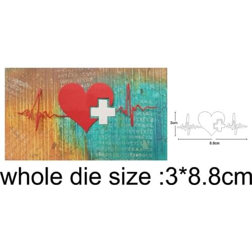 Carft dies Lace ECG Heart Border Metal Cutting Dies Stencils dies for DIY Scrapbooking dies Card Paper Decor Embossing die cuts