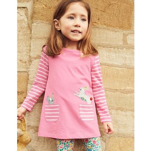 Infant Kids Princess Dress Summer Casual Baby Girl Clothes Bebe Girls Dresses Quality 100% Combed Cotton Bunny Children Clothing