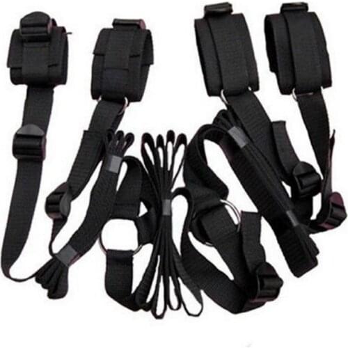 Adult Games Fetish Sex Flirt Toys BDSM Sexy Handcuff Wrist Ankle Cuffs Kit Sexual Slave tuning Erotic Sex Toys For Couples