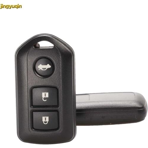 Jingyuqin Remote Car Key Shell For Toyota Highlander Camry Prado RAV Vios Yaris Smart Keyless Key Case 3 Buttons Replacement