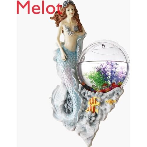 Creative Wall Hanging Fish Globe Living Room Home Decoration Hanging Wall Microview