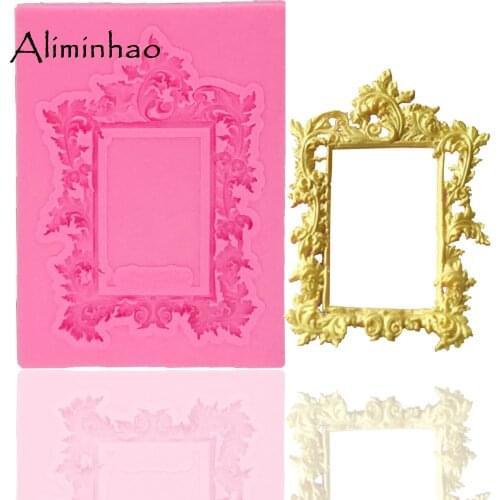 B1019 Vine lace frame DIY cake Sugarcraft Silicone mold chocolate fondant cake decorating dessert tools polymer clay