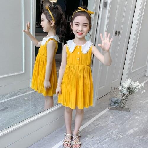 Summer Girls Dress Casual Baby Girls Clothes Kids Dresses For Girls Sleeveless Children Party Princess Dress 4 6 8 9 10 12 Years