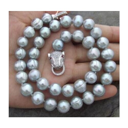 NEW HUGE AAA+ 10-12MM South Sea White Baroque Pearl Necklace 18 inch