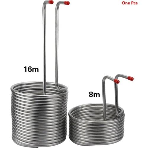 1/2" x 8m / 16m Beer Cooling Coil Wort Chiller Food Grade Stainless Steel Malt Juice Cooler For Homebrew and Small Brewery