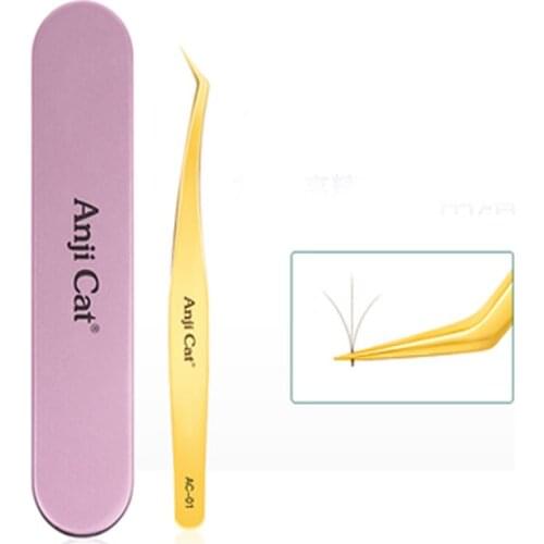 Stainless steel camellia blossom tweezers for beautiful eyelashes planting false eyelash clips