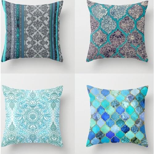 Tribal Pattern Throw Pillow Case Moroccan Buddhism Bohemia Mandala cushion Covers for Home Sofa Chair Decorative Pillowcases