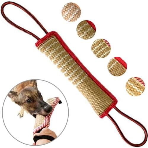 Dog Tug Toy Dog Bite Pillow Durable Dog Training Toy Sleeve with 2Rope Handles Large Dog Training Interactive Play Chewing Toy