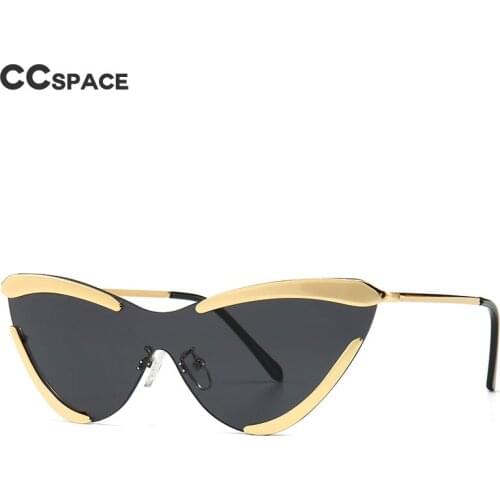 46195 Cat Eye Half Frame One Lens Sunglasses Men Women Fashion UV400 Glasses