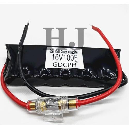 Super Farah capacitor battery module 16V100F car start rectifier to protect the battery fuel saving and voltage regulation