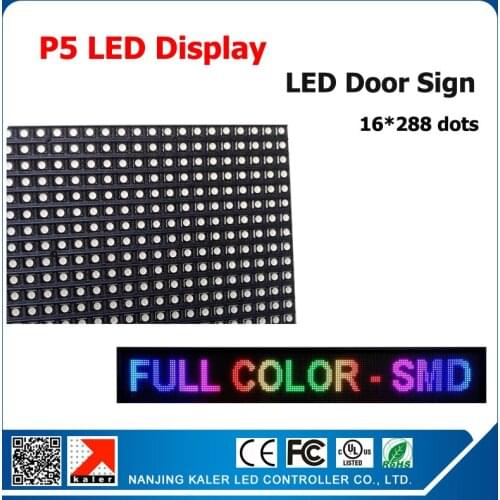 TEEHO Asynchronous RGB LED screen display p5 16*288cm video display screen for animation, video,message, picture with usb port