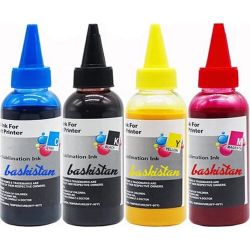 Inkjet sublimation ink universal 4 color x 100ML heat transfer ink for Epson desktop printers
