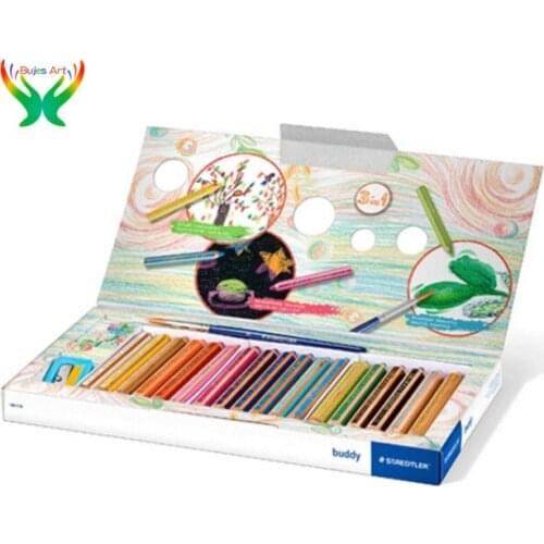 Staedtler 12/24/36 color Water soluble color pencil water soluble color lead crayon three strokes in one art supplies