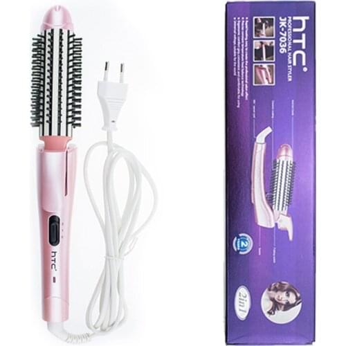 AIKIN hTc Hair Straightener & Curler 2 in 1 Foldable Portable Hair Curler Iron With Combs Mini Styling Tools EU Plug 220V-240V
