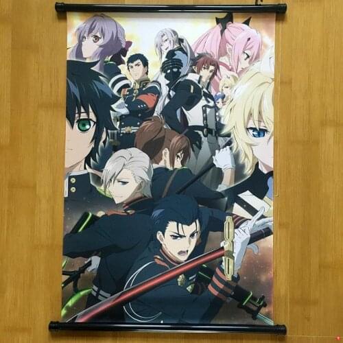 Japanese Anime Seraph Of The End Owari no Seraph Yuichiro Hyakuya Painting Hanging Wall Scroll Cosplay Poster Home Decor