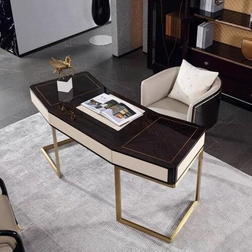 ChinaFurniture processing and production factory, modern light luxury leather, stainless steel single sofa