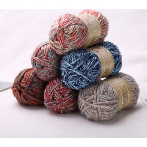 100g/Ball Thick Cotton Knitting Yarn Multi-strand Colorful Crochet Yarn For Wool Hat Headband Jacket Scarf Thread Yarn