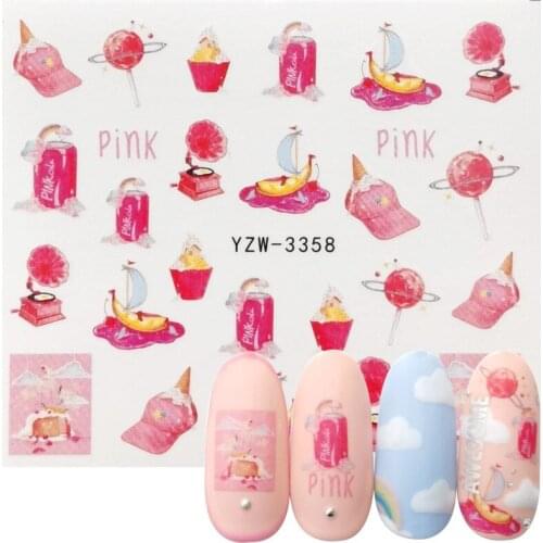 2020 New Arrival Nail Sticker Slider Colorful Fruit Leaf Flower Insect Water Decal Wraps Nail Art Decor Beauty Foil Manicure