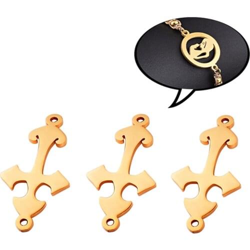 3Pcs Stainless Steel Pendant Jewelry Accessories DIY Handmade Material Charms Anchor Tags For Necklace And Bracelet