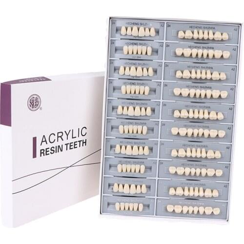 5 Sets/box Dental Synthetisch Polymeer Tanden Hars Tanden Prothese Dental Tanden Model