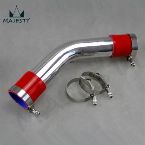 60mm 2 3/8" inch 45 Degree Aluminum Turbo Inter cooler Pipe Alloy Piping Tube+ Silicone Hose/Tube + Clamp Turbocharged