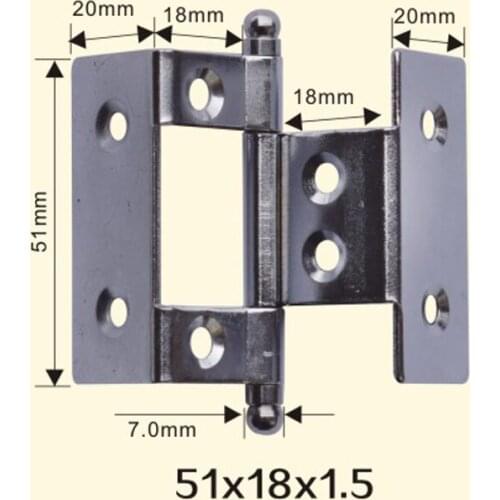 Freeshipping 51*18*1.5mm Iron Metal Hinge Sewing Machine Folding Table Furniture Flip Tray Hinges Big Door Hinges