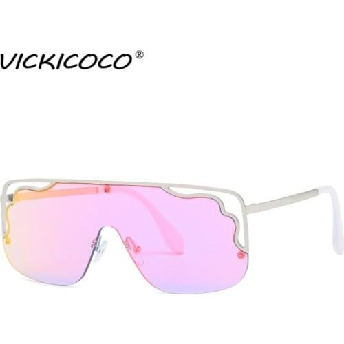 One Piece Square Sunglasses Women Oversized Gradient Blue Black Sun Glasses Trend Hollow Men Female Brand Designer Shades UV400