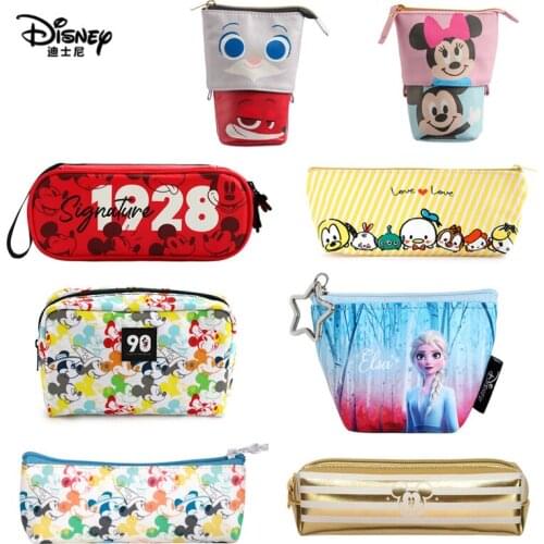 Disney Mickey pencil case creative multifunctional cartoon stationery box pupils pencil case large capacity zipper pencil case