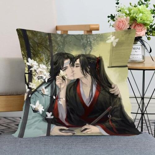 New Mo Dao Zu Shi Anime Pillow Cover Bedroom Home Office Decorative Pillowcase 3D Zipper Pillow-case Double-sided Print Style