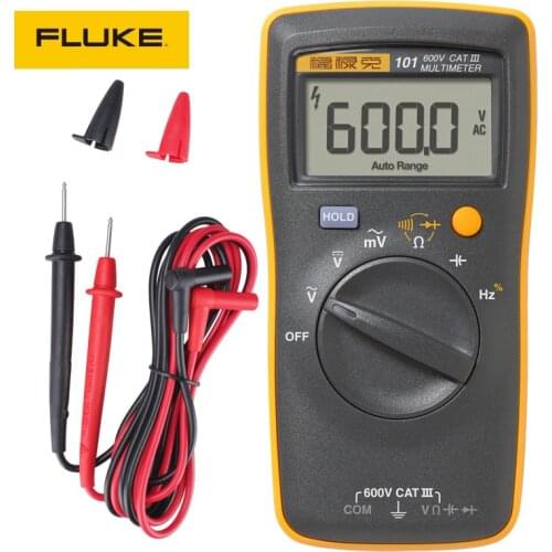 FLUKE Digital Multimeter F101/KIT F106/F107 Basic Dc Accuracy 0.5% CAT III 600V Diode Continuity Test Buzzer Automatic Shutdown