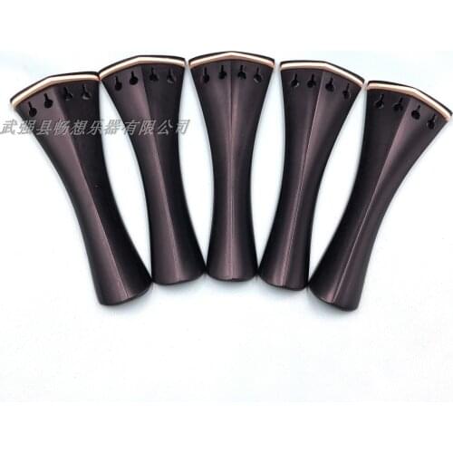 Viola part, 2pcs ebony viola tailpieces 4/4,beautiful decorate