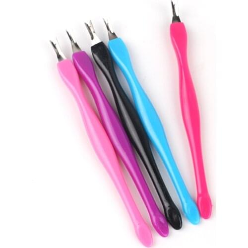 20Pcs/lot Nails Tools Professional Cuticle Pusher Dead Skin Remover stainless Stainless Steel Trimmer Stick Manicure Tools