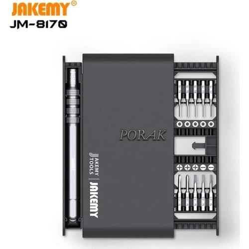 JAKEMY Screwdriver Set 21 in 1 Precision Magnetic Screwdriver Bits Kit for iPhone iPad Mobile Phone Repair Tools With Handle