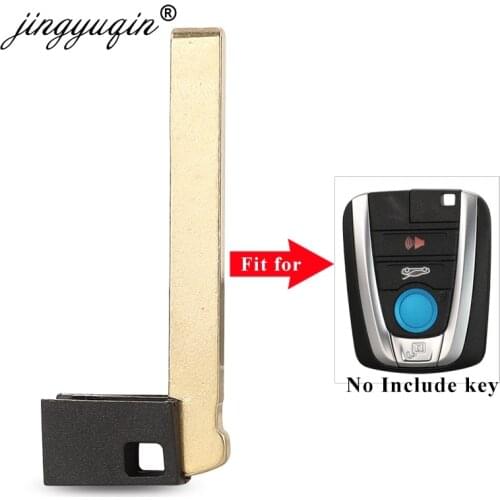 Jingyuqin 1/10pcs Emergency Uncut Key Blade Insert For BMW i3 i8 Series 2014 2015 2016 2017 Smart Remote Key Blank Replacement