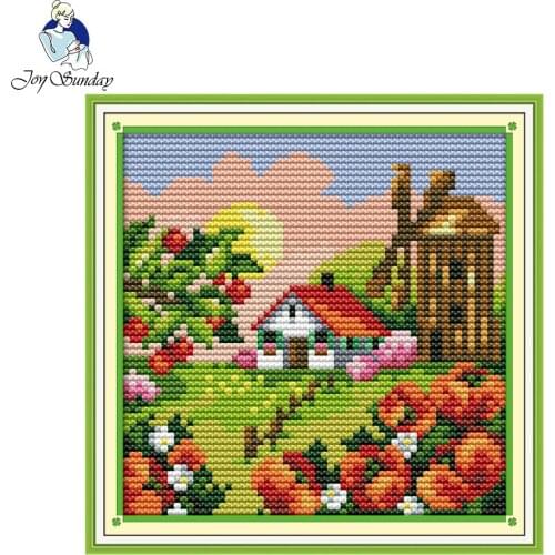 Joy Sunday scenic style South Koreas small scenery - spring cross stitch patterns kits wall painting for home decoration