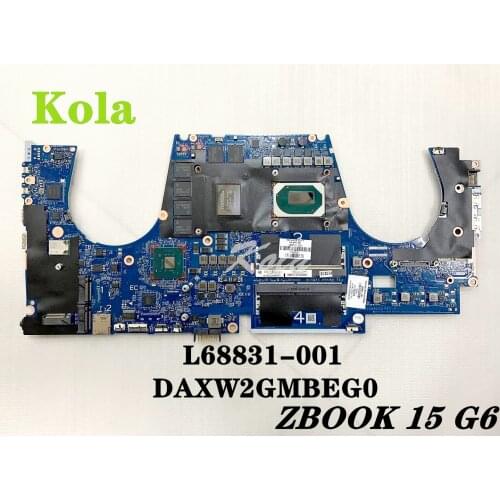 L68831-601 For HP ZBOOK 15 G6 laptop motherboard L68831-001 XW2G DAXW2GMBEG0 With E-2286M CPU GPU RTX 3000 6GB Mainboard
