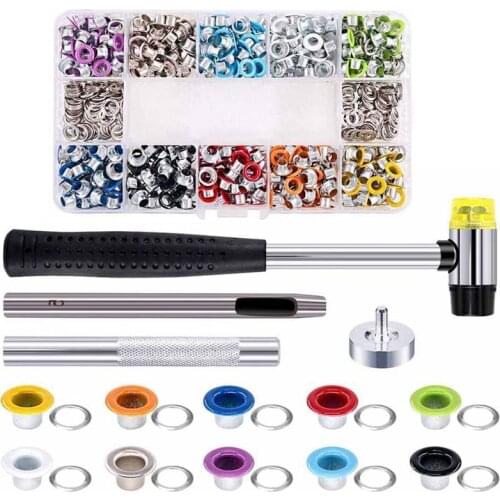 Best 500 Pcs Grommet Kit,Grommet Setting Tool Eyelets Set with Install Tool Kit in Storage Box,Leather Crafts DIY Projects