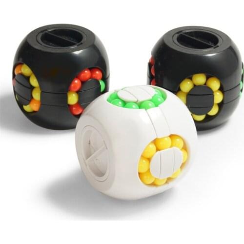 Colorful Magic Cube Little Magic Bean Rotating Cube Kids Stress Relief Toy For Adults kids Plastic 5-7 12-15 years Mini Cube